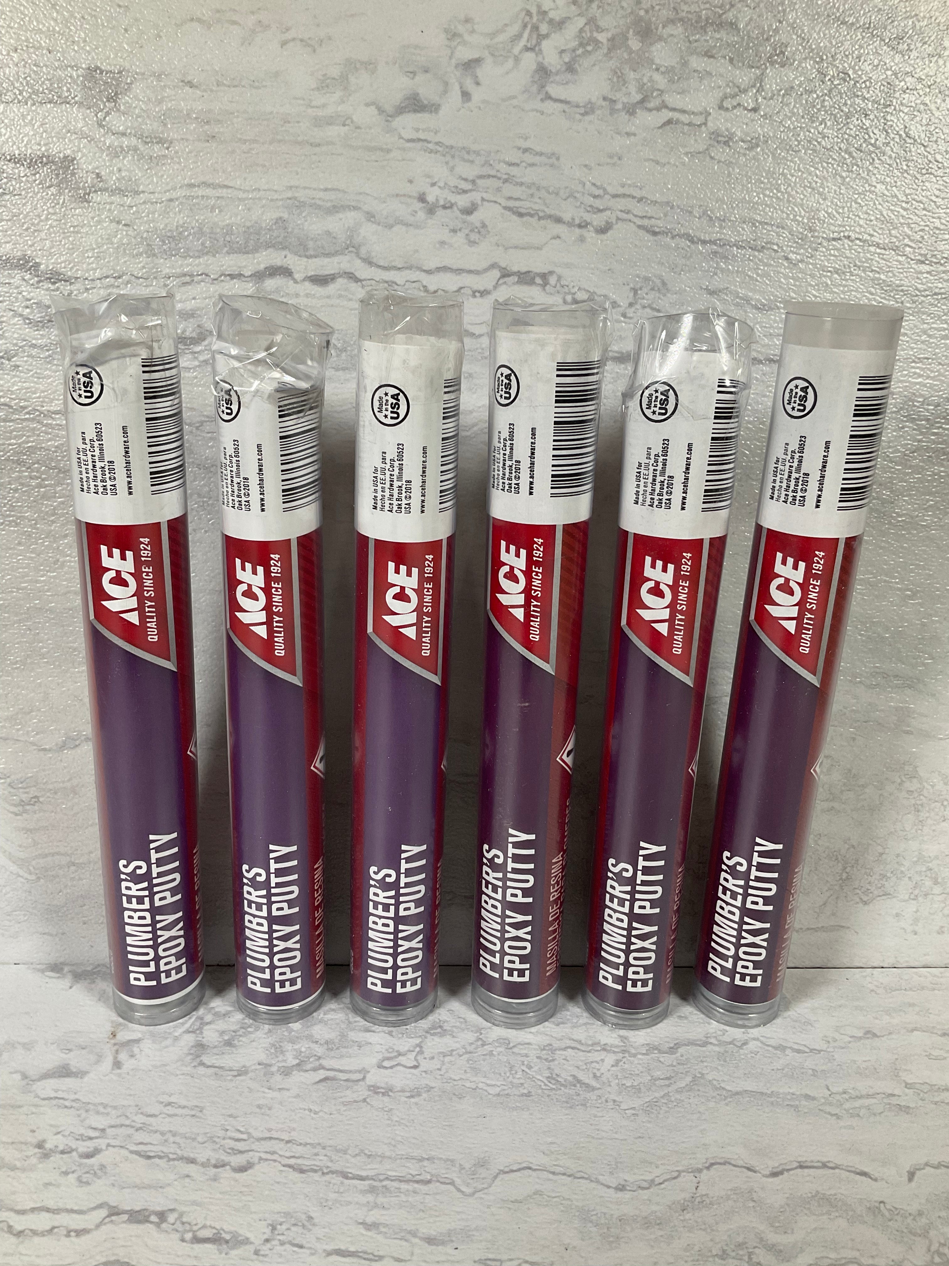 Ace Gray Plumbers Epoxy Putty 4 oz, Lot of 6 (6934957654199)